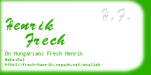 henrik frech business card